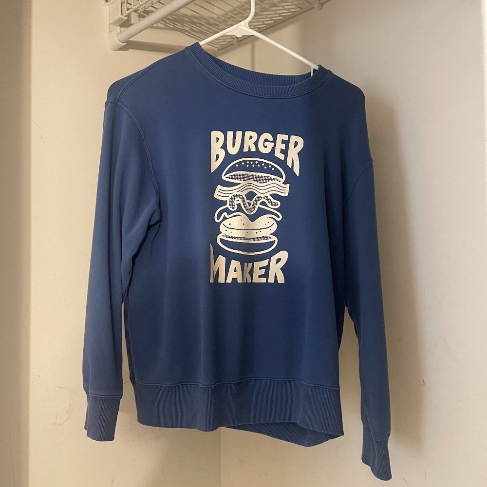 Uniqlo Blue Burger Maker Crewneck